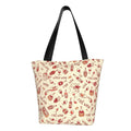 Shopping Bag,Shoulder Large Bag Capacity Lukts Red Handbags Women'S Wine Hobos Tote Bag