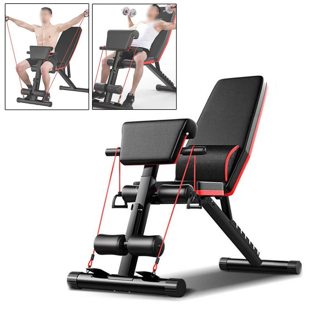 Decline Workout Full Weight Dumbbell Bench Gym Foldable Incline Adjustable Body