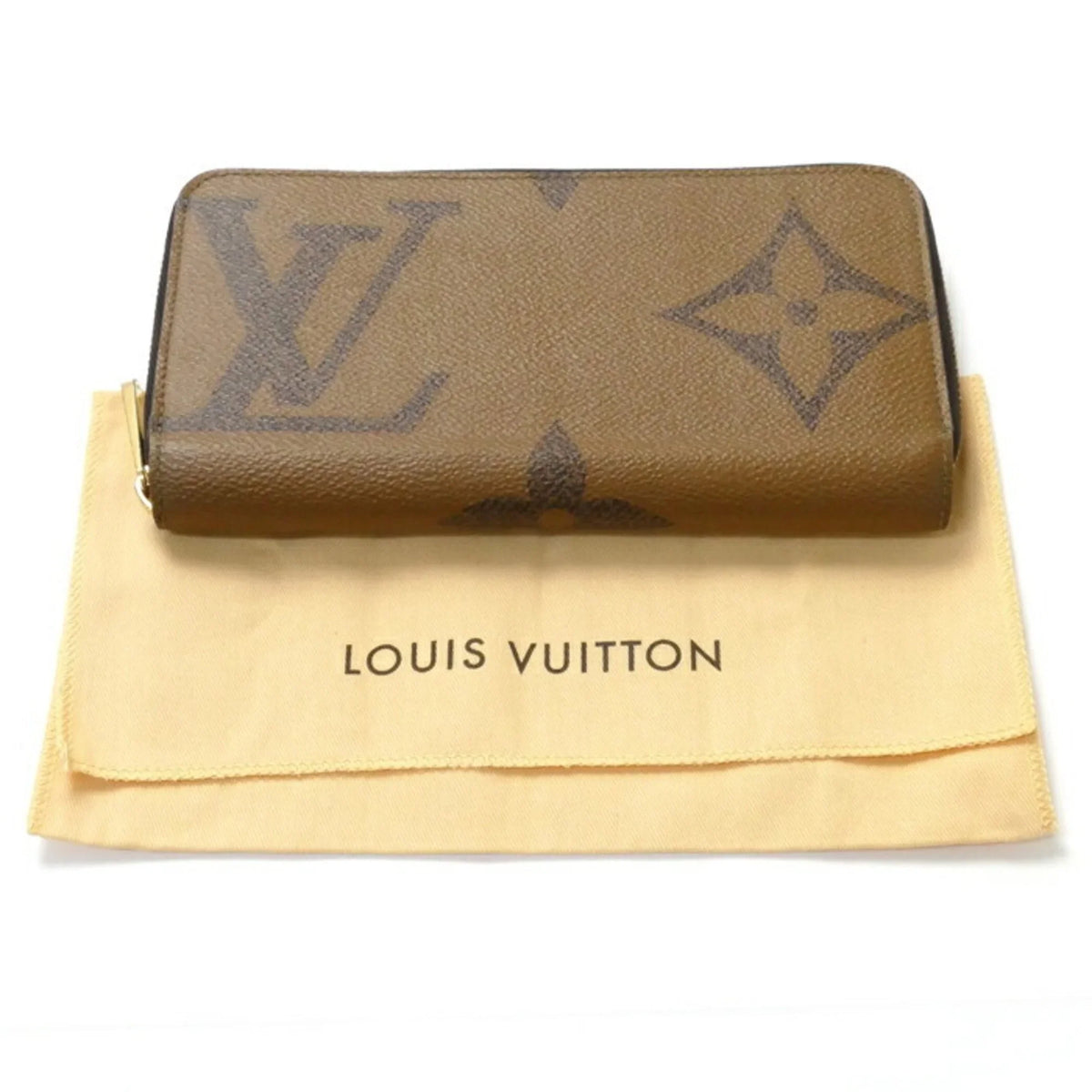 Pre-Loved Louis Vuitton Monogram Giant Long Wallet Round Zipper Zippy M69353 Unisex (Good)