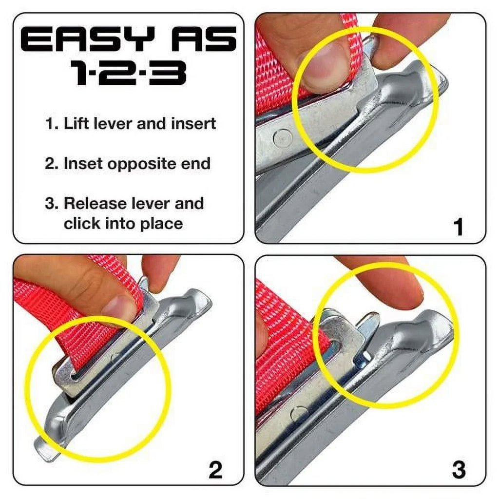 Contoured 10-Pack Pickups, (zinc Trailers Single Trucks, SNAP-LOC Strap E-Track Tie-Down Weld-On Logistic rust for Unfinished Anchor protection),