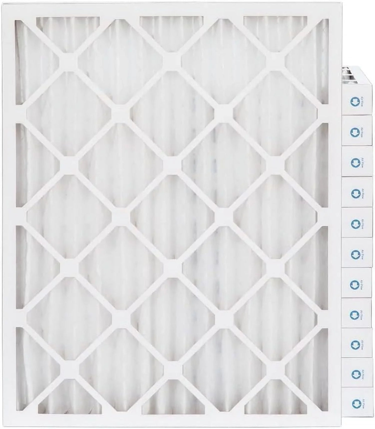 16X20X2 Merv 8 Pleated Hv Furne 2'' Air Filters By Pamlico. Case Of 12. Ext Size: 15-1/2 X 19-1/2 X 1-3/4, White
