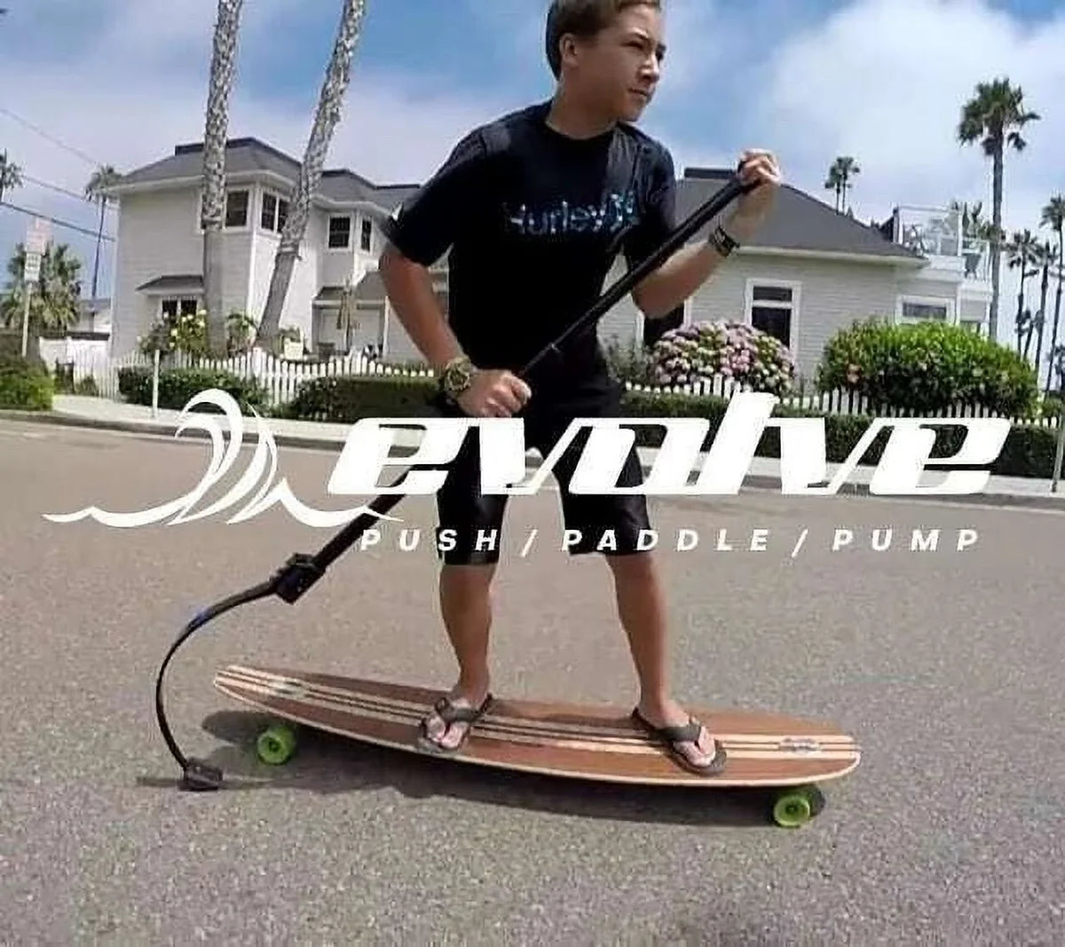 Paddle Heavy Braapstik Longboard - White With Longboarding Spring - Land / Performance Skateboard / Skateboarding /