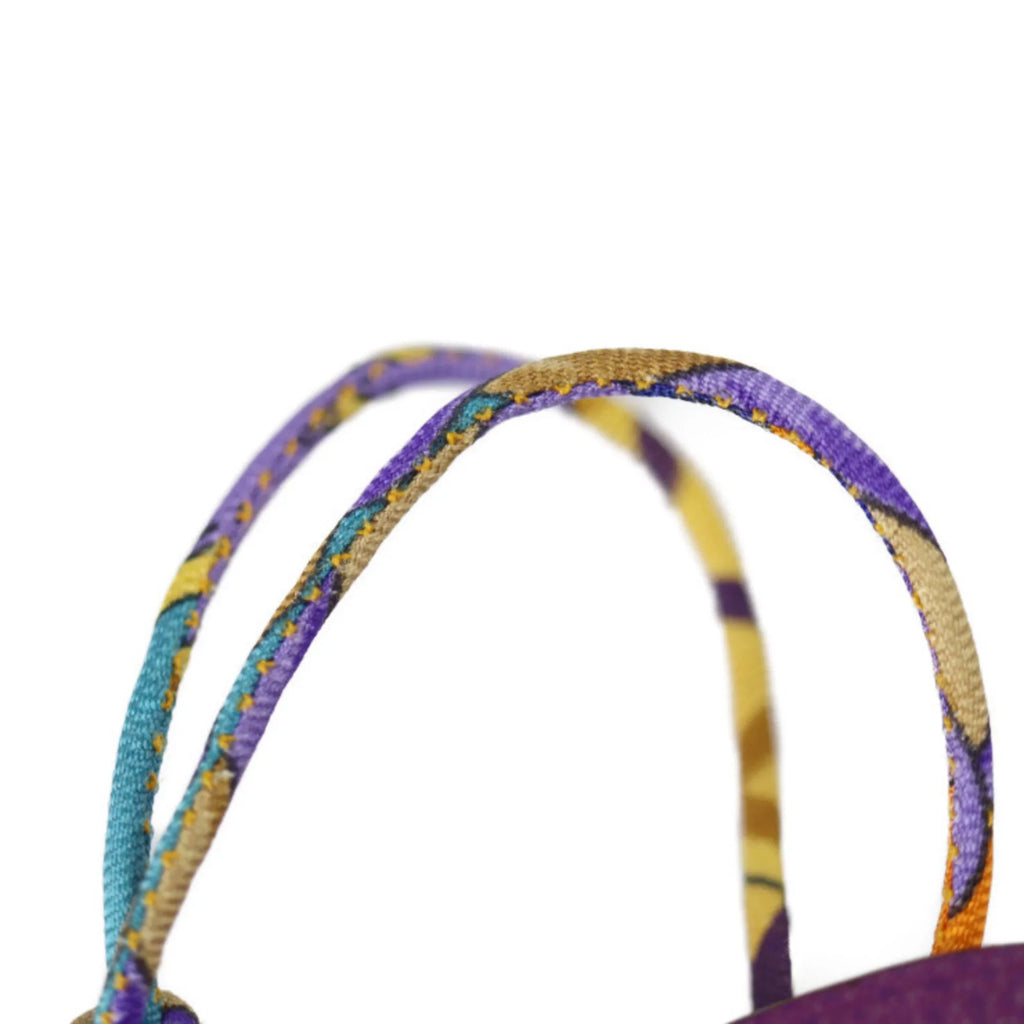 (Good) HERMES Pre-Owned Taurillon Clemence Bag Hermes Charm Purple H Orange Petite Elephant Vaux Epsom