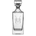 Glass Glass Gift Whiskey with Stopper Floral oz French Decanter 30 Bulldog