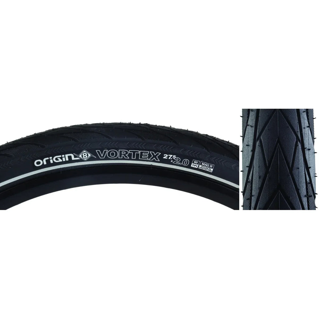 Origin-8 Vortex Tire Or8 Vortex 27.5X2.00 Wire Belt Bk/Bk/Ref