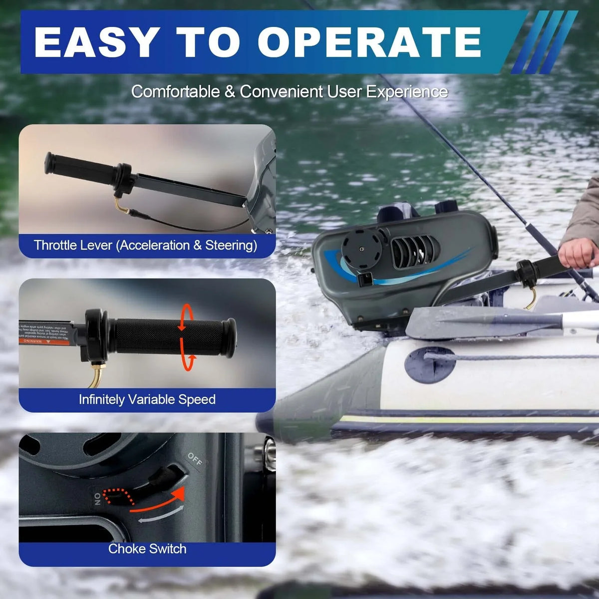 Motor Engine Engine Cooling Duty Stroke 2 Boat liquid System Heavy 3.5HP Outboard