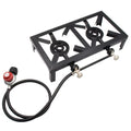 Iron Cooking for Stove Lixada Propane Camping Gas dimension Patio Standard Double BBQ Cast