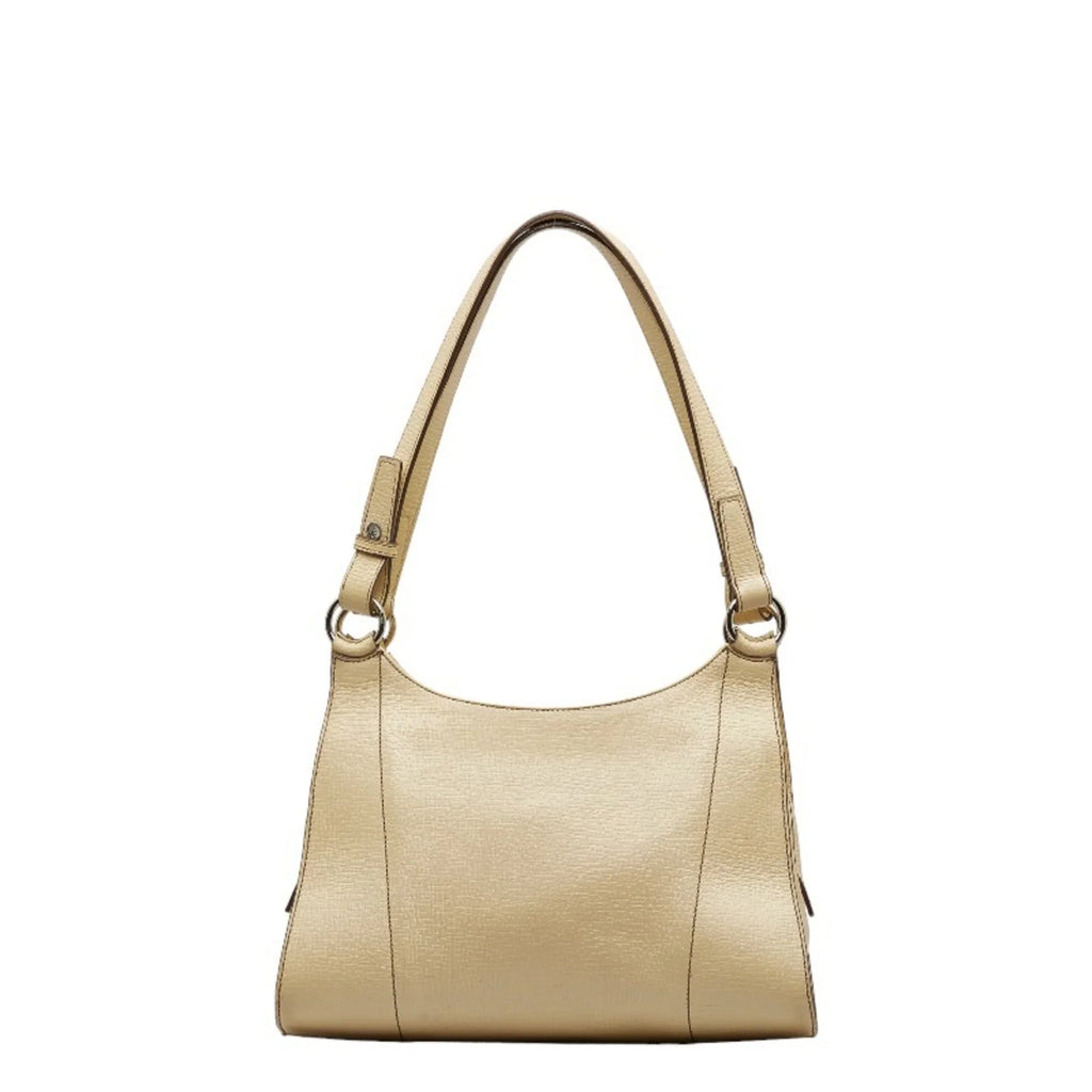 Cream Pre-Owned (Fair) Yellow LOEWE Handbag Leather White Ladies