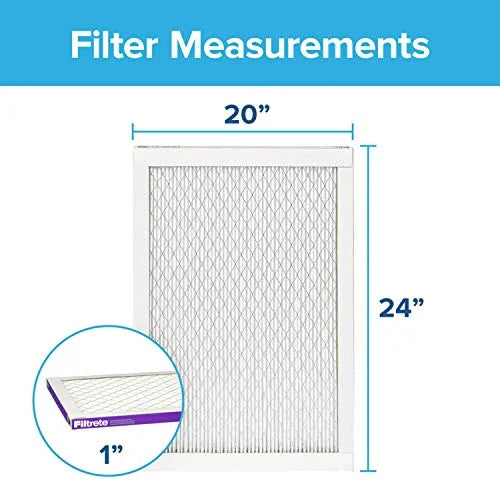 Air Filter, 20x24x1, 1500, MPR Allergen, Filtrate Furnace Living Ultra 6-Pack AC Healthy