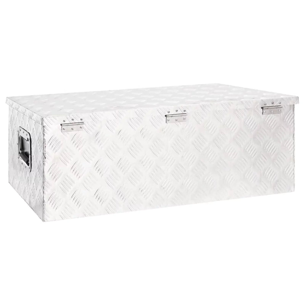 Box W x Storage x Vehicle, Organizer Lockable Toolbox H) Silver (L 13.2 Aluminum moobody Box Trip x 18.5 Tool Underbody Case for 35.4 Inches x Camping Truck Trailer Garage,