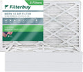 Filterbuy HVAC MERV Furnace 13 Filters Air Pleated AC (3-Pack) 8x20x4