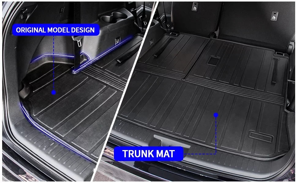 Cargo Protector Trunk Seats Seat Mat TPE with Mat Trunk Cover (2020-2023, Highlander Mat) 2022 Liner Compatible Mat 2020-2024 Highlander with 7 Accessories Back Backrest Cargo