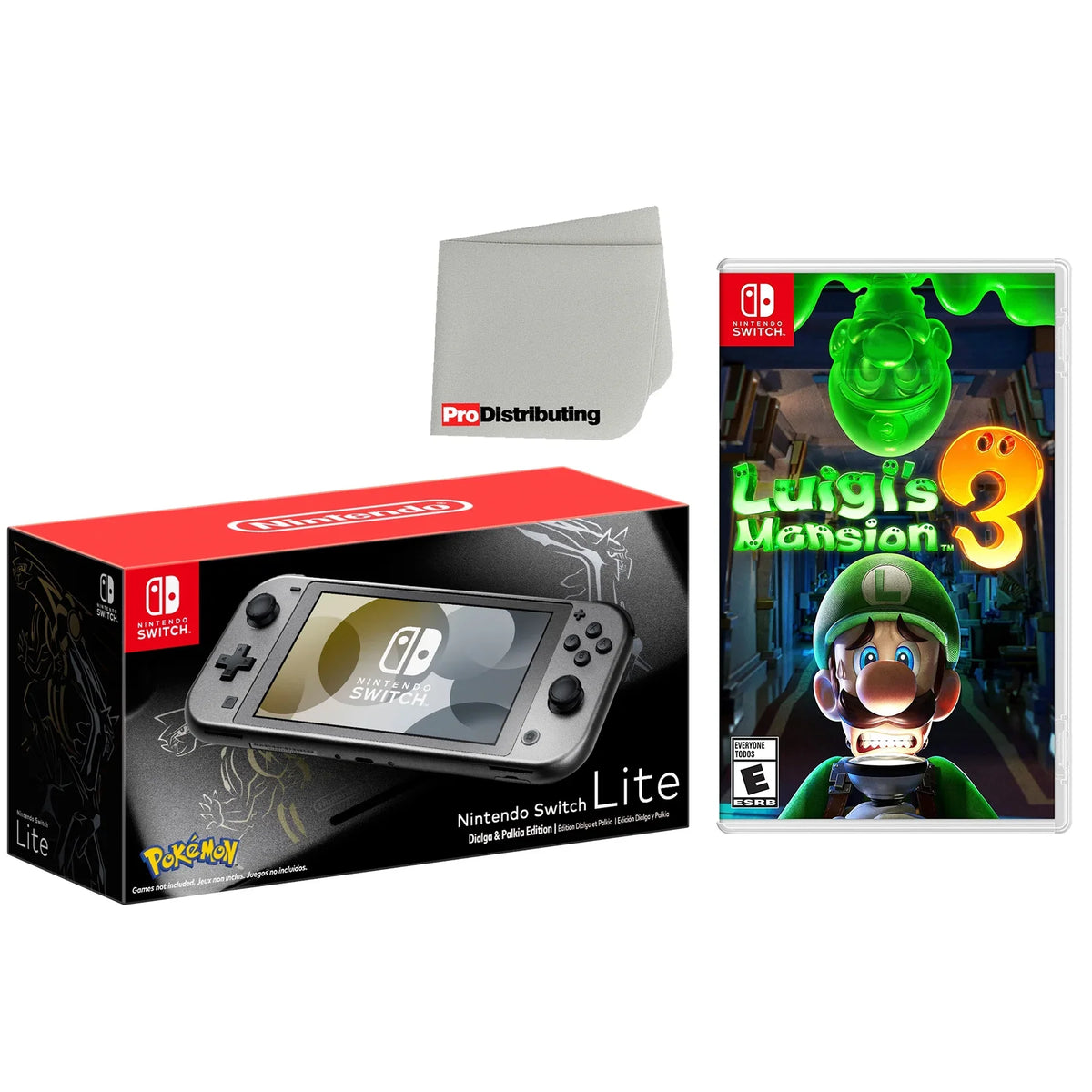 with 32GB Dialga 3 & Handheld Video Game Console Nintendo Luigi's Switch Mansion Edition Pokemon Lite Bundle Palkia Game