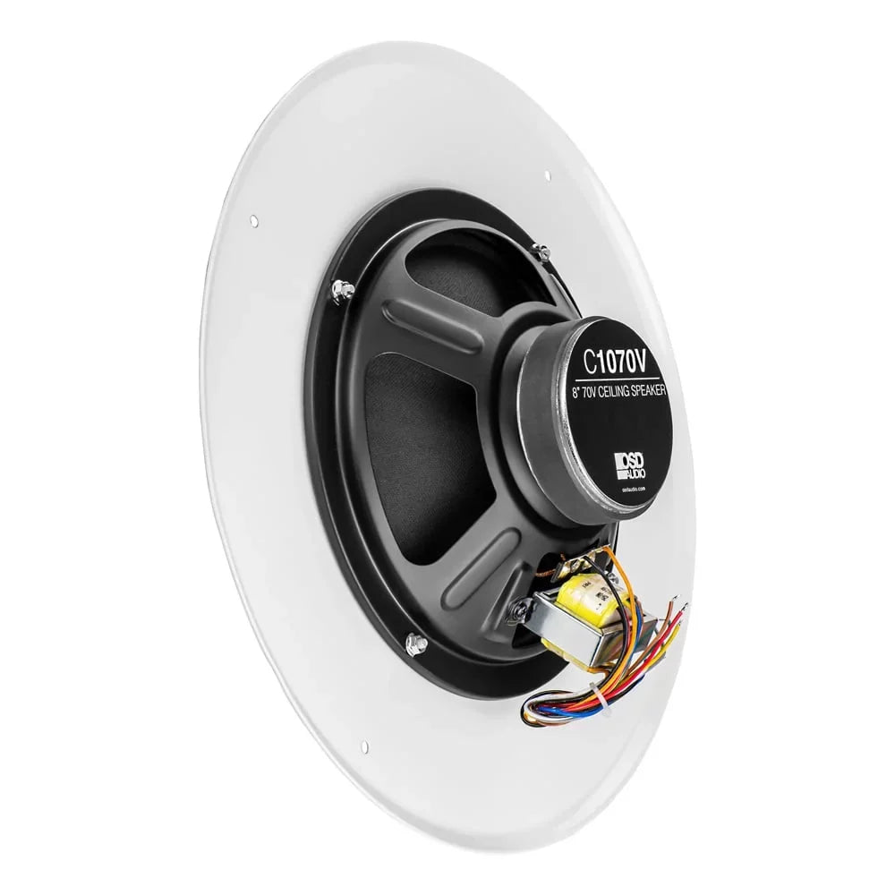 Tap OSD Single) Audio 8" Speaker In-Ceiling 70V C1070 (White, Commercial