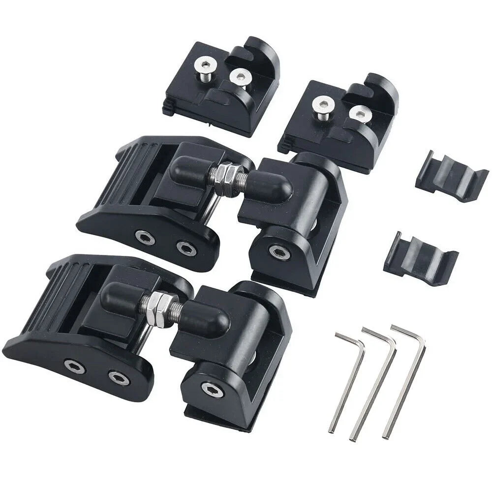 Jahy2Tech Jeep 2 Latch Catch Protection Black Front Hood - of Wrangler Increased Set Lock 07-18 JK for Vehicle
