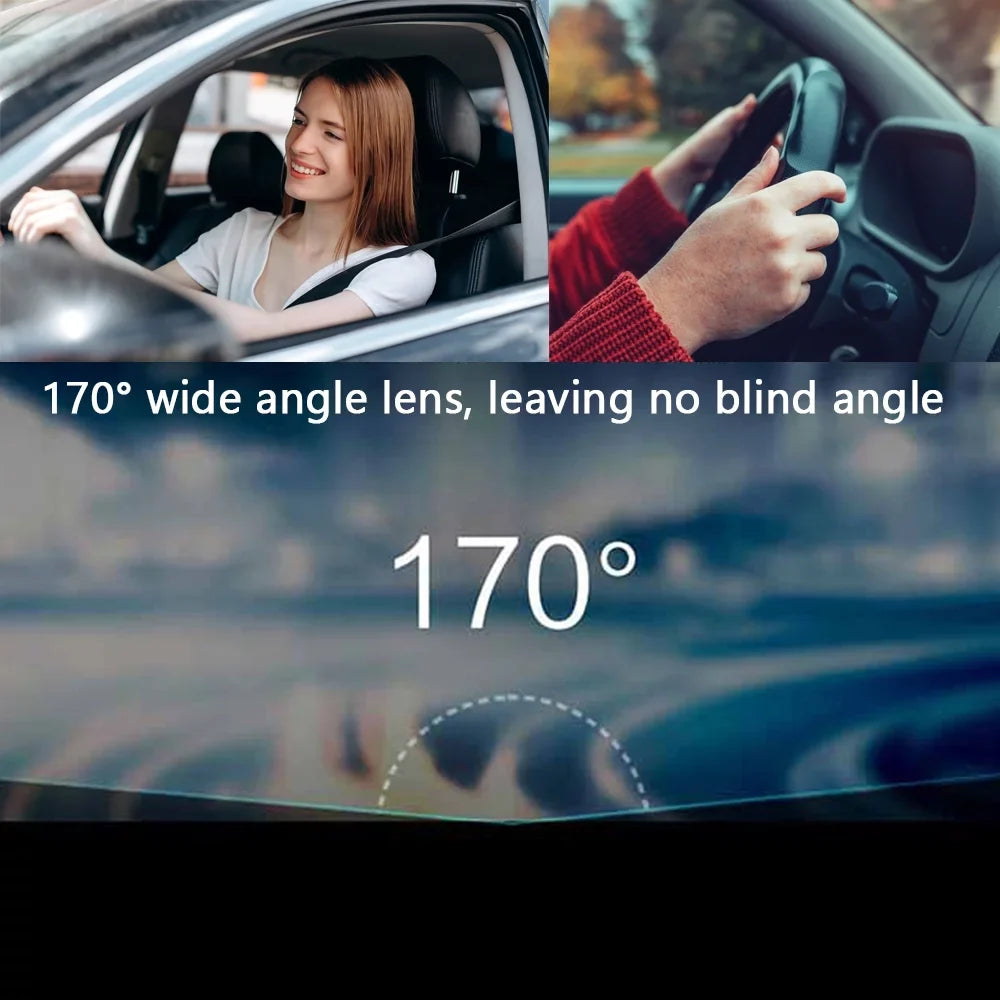 Auto Car Angle Night Car 170 Recorder Dual Video Loop Dash Meterk Lens DVR Camcorder Recording Multi-language Cam Recorder Viewing Car Degree Wide