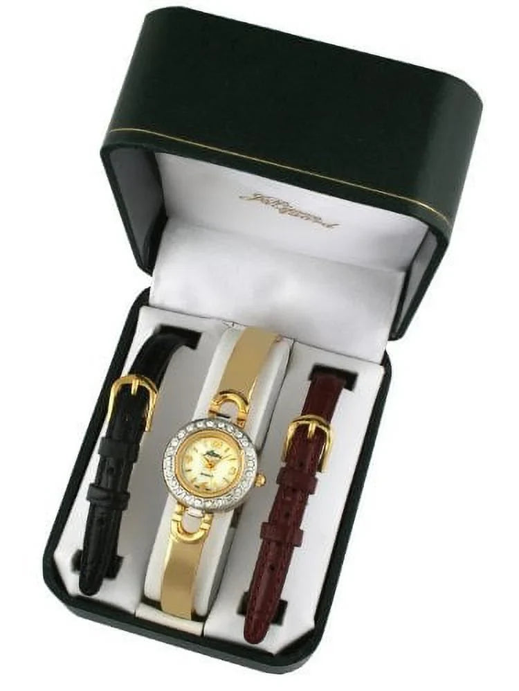 Set ST3 Watch Half Women's Bangle Gold-Tone Gift