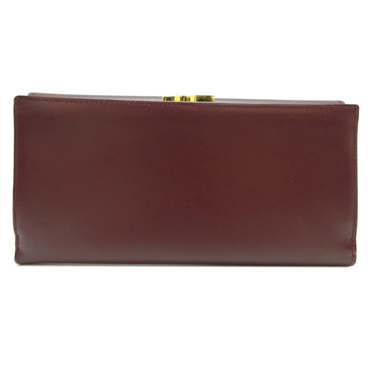 Used Cartier Mastline Long Wallet Women'S Leather Bordeaux (Red) (Good)