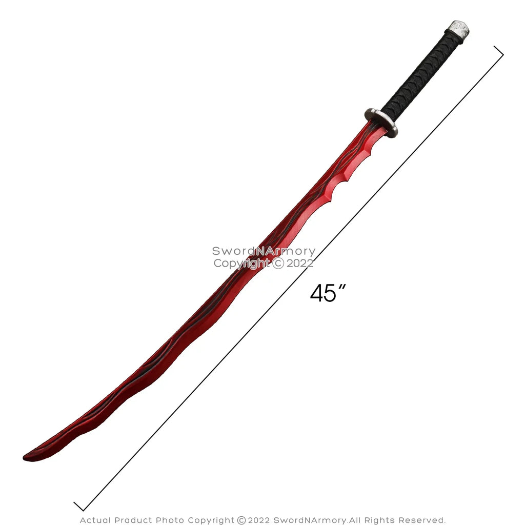 44.5” Rivers Of Blood Foam Katana Samurai Sword Elden Fantasy Game