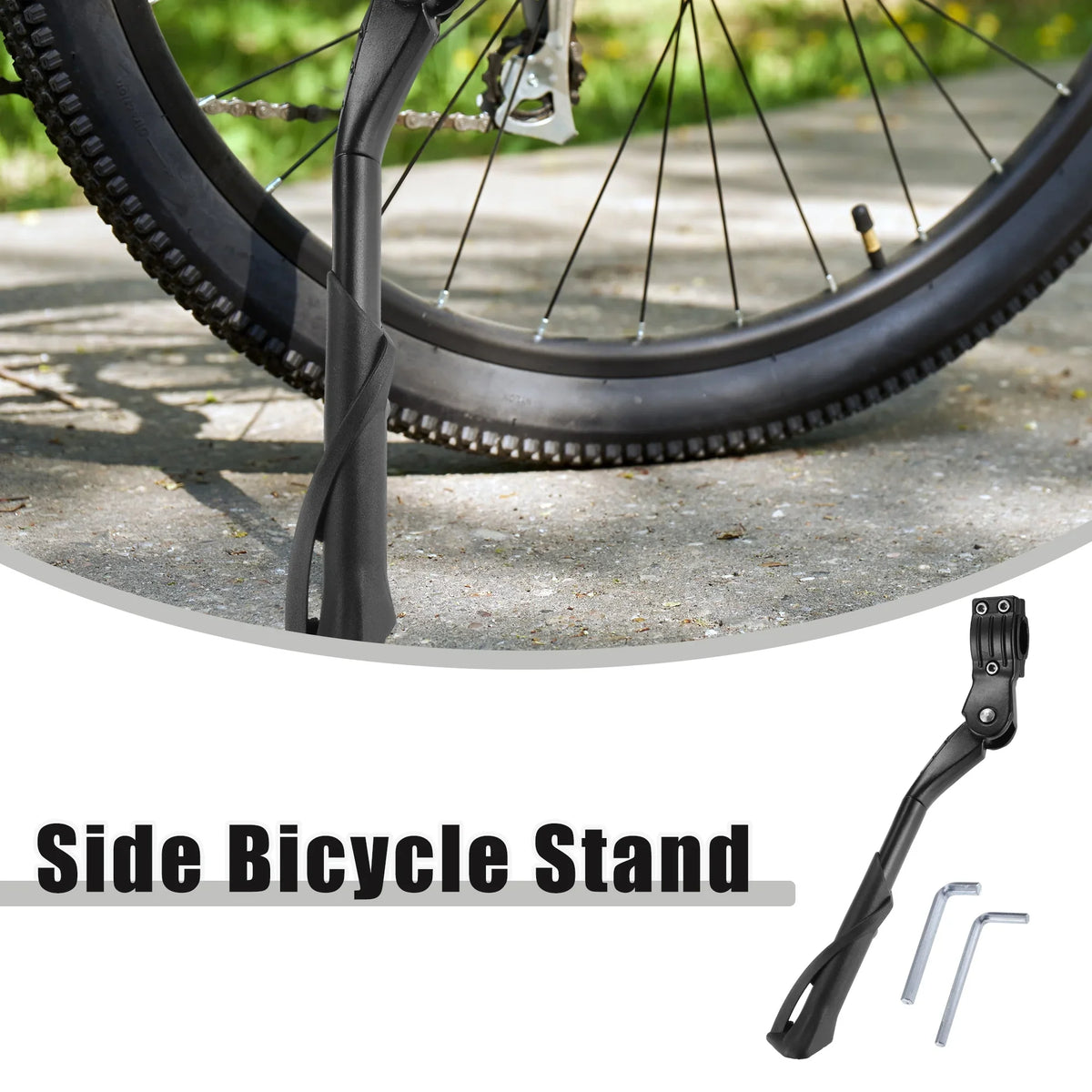Bicycle Side for Stand 1 Bike Inch Adjustable Fit Unique Mountain Set Stand Bargains Non-Slip Bicycles Kickstand 24-29