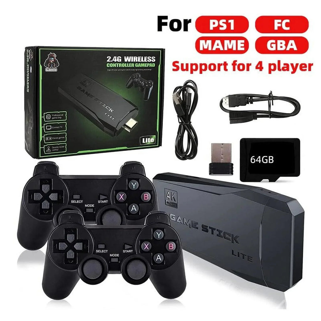 Gaming Retro Game 20000 Double 4K PS1/GBA/MD Family 64G Video 2.4G Consoles Wireless Microea For Controller Classic Gamepads TV Games