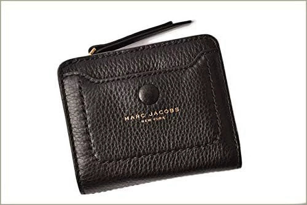 City Empire Mini M0014215 Marc Compact Black Leather Leather Wallet Women's Jacobs