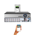 Office TVI DVR Channel Security CCTV Digital HD Recorder H.265 AHD 2TB 16 Evertech CVI with Standalone Home Storage Analog Video
