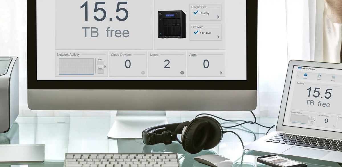Ultra, WD - Series Attached Expert 2-Bay My Network WDBVBZ0080JCH-NESN Storage EX2 8TB Cloud