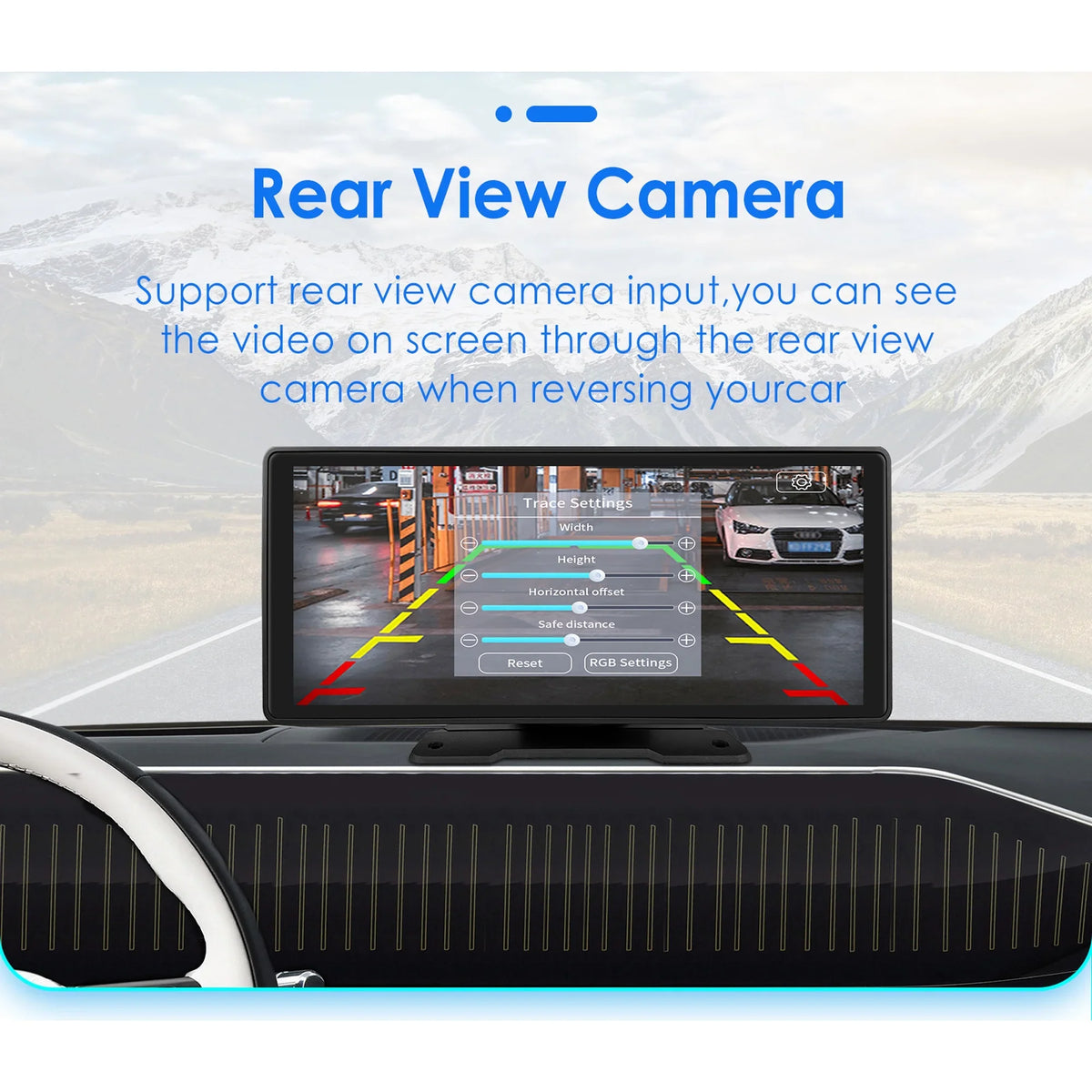 10.26" Touchscreen Apple Carplay Android Auto Fm Car Radio Stereo Head Unit 360° Adjustable Bluetooth Mirror Link Gps Navigation Player