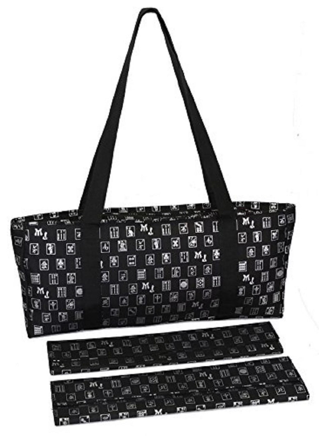 Silver & Replacement Soft tiles, MJ Jongg Direct Black bonus Mah Logo wraps Case matching Designer and and Case, included) two not (Replacement includes racks trays, Soft - bag, pushers Only a