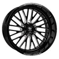 PRO -76ET HD Milled Black 24X14 Wheel 122.1CB SENTRY Gloss 7 FORGED 6X139.7 LUXXX LHD