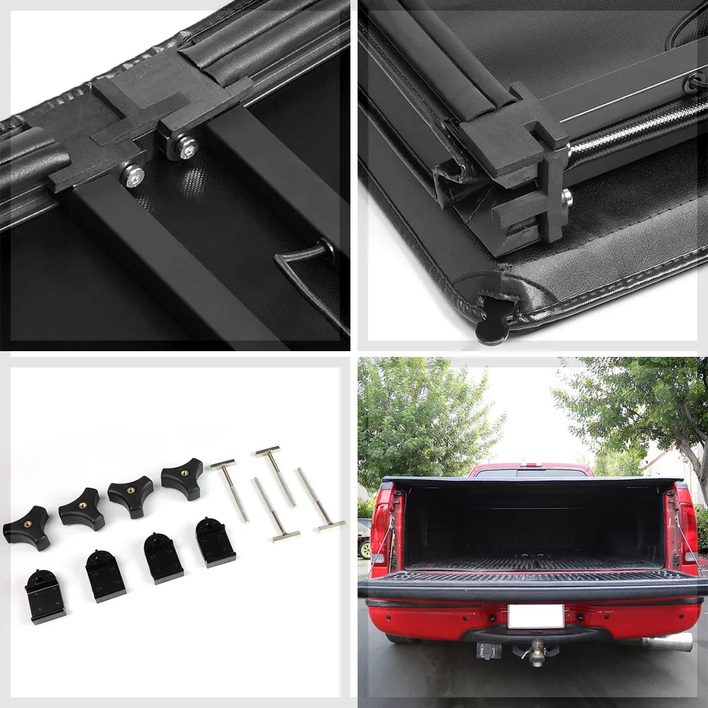 Tri-Fold Fleetside Tonneau Bed Ranger Soft Short 19-21 Truck Cover for 5Ft