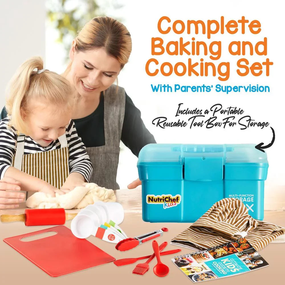 & Apron Girls Little Boys, for Baking Complete NutriChef Cooking Includes Set & Set Kids Chef's