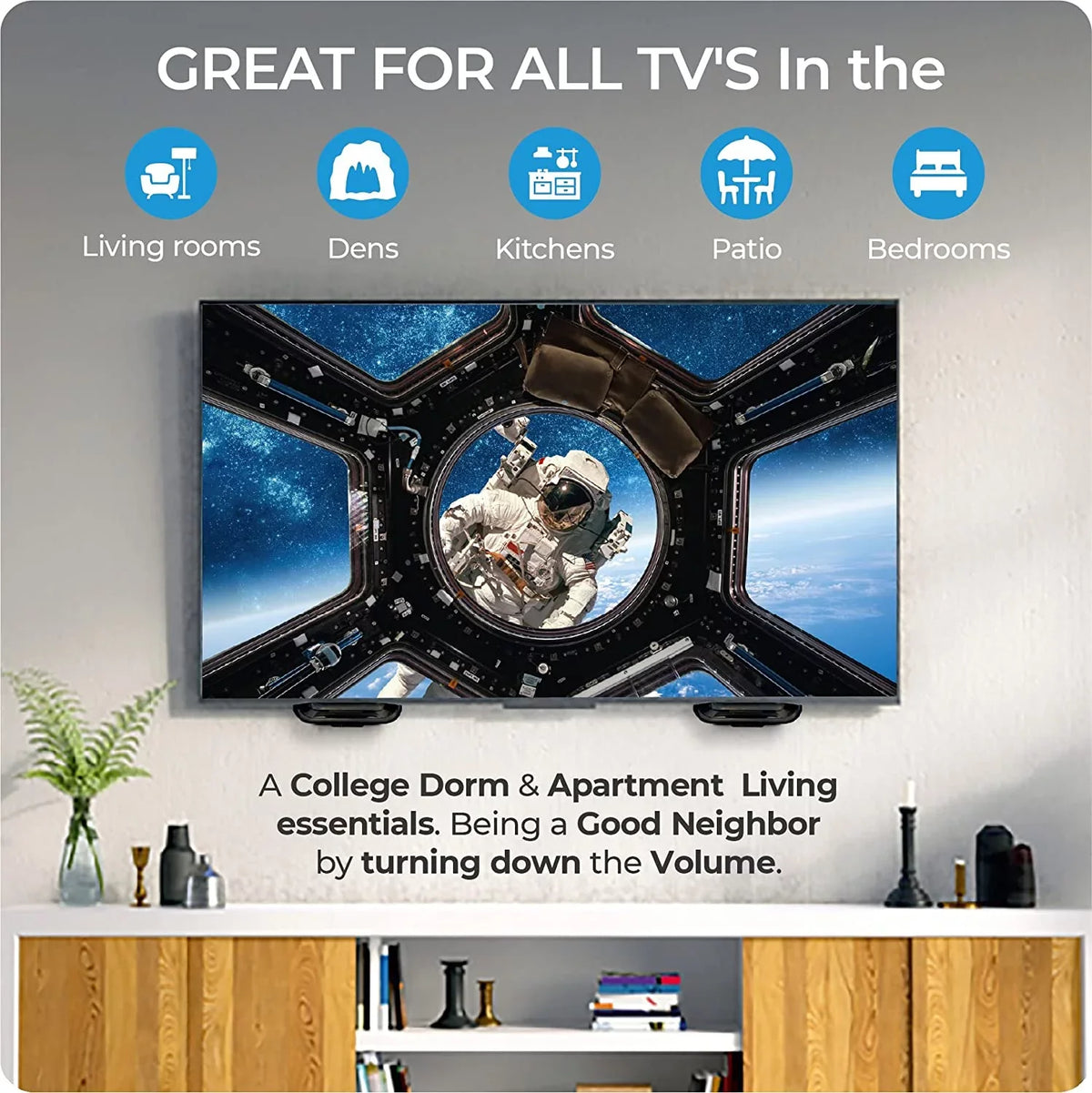 Turboscoops Tv Sound Bar Alternative Redirects Sound Directly Toward You And Not The Floor For Crisp Audio. Great