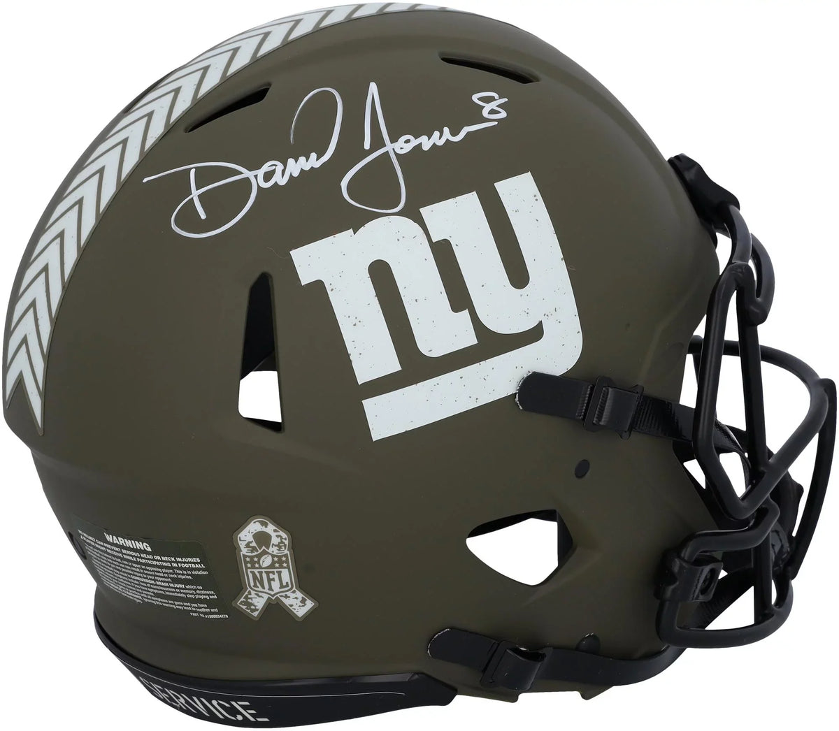 Daniel Jones New York Giants Autographed Riddell 2022 Salute To Service Speed Authentic Helmet - Fanatics Authentic Certified