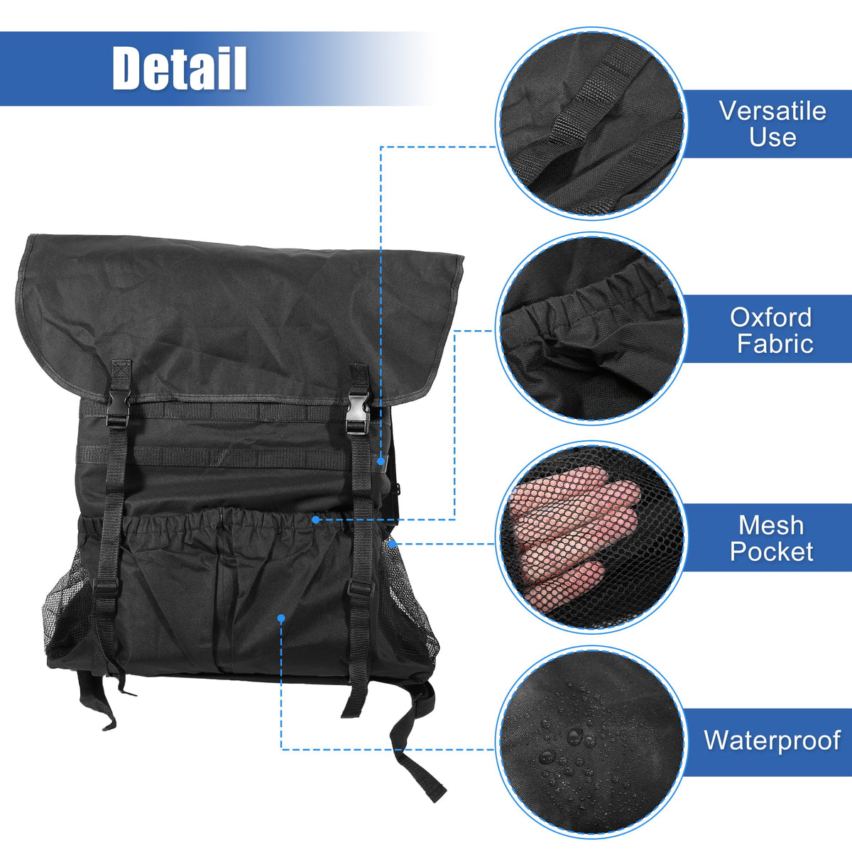 Bag Bag Trash Camping Spare Doors JL JK JKU JLU Wrangler Storage Organizer Bargains Outdoors 07-20 Unique 2/4 Tire for