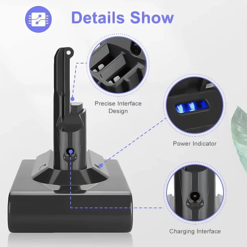 Replacement Absolute Dyson Vacuum Cordless V8 Cleaner SV10 for Battery axGear
