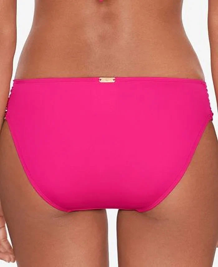Ralph Lauren Passionfruit Shirred Side Tab Hipster Swim Bottom, Us 16