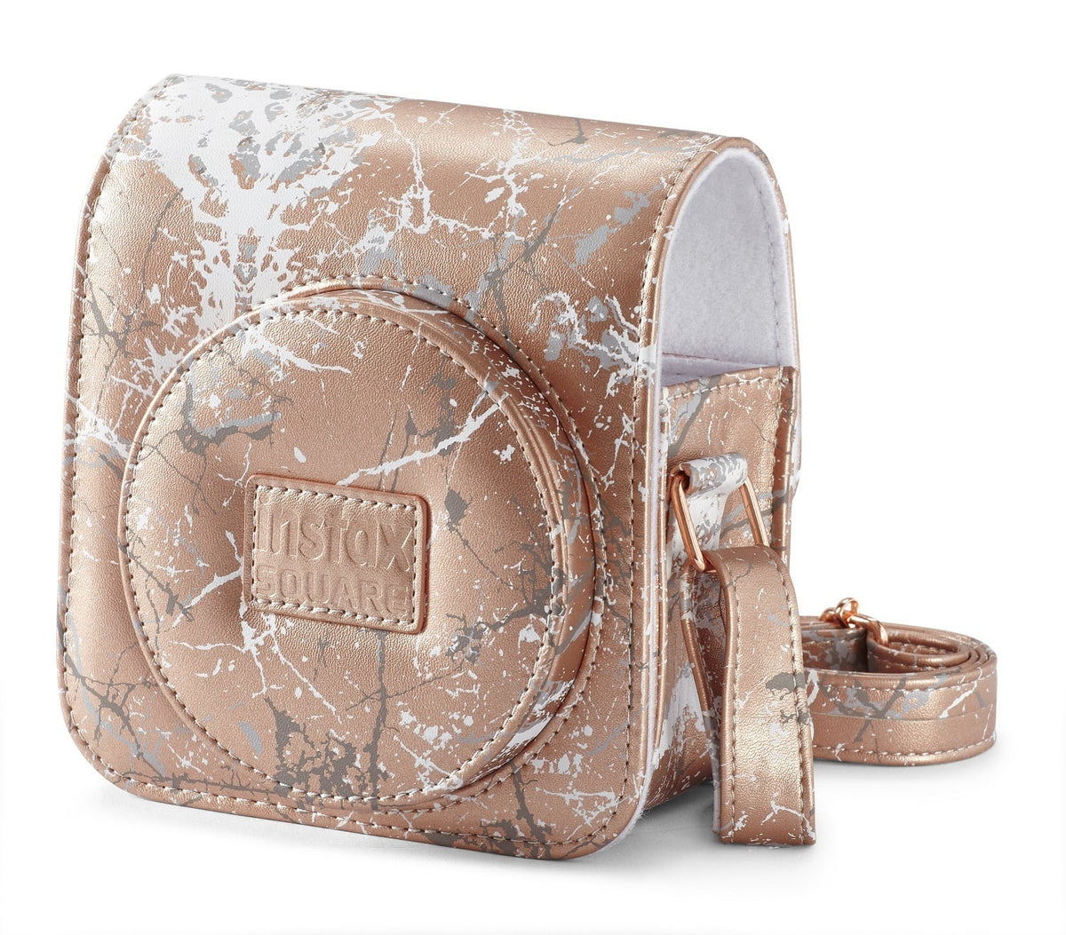 Fujifilm Square Blush Marble SQ6 Gold Instax Camera Case,