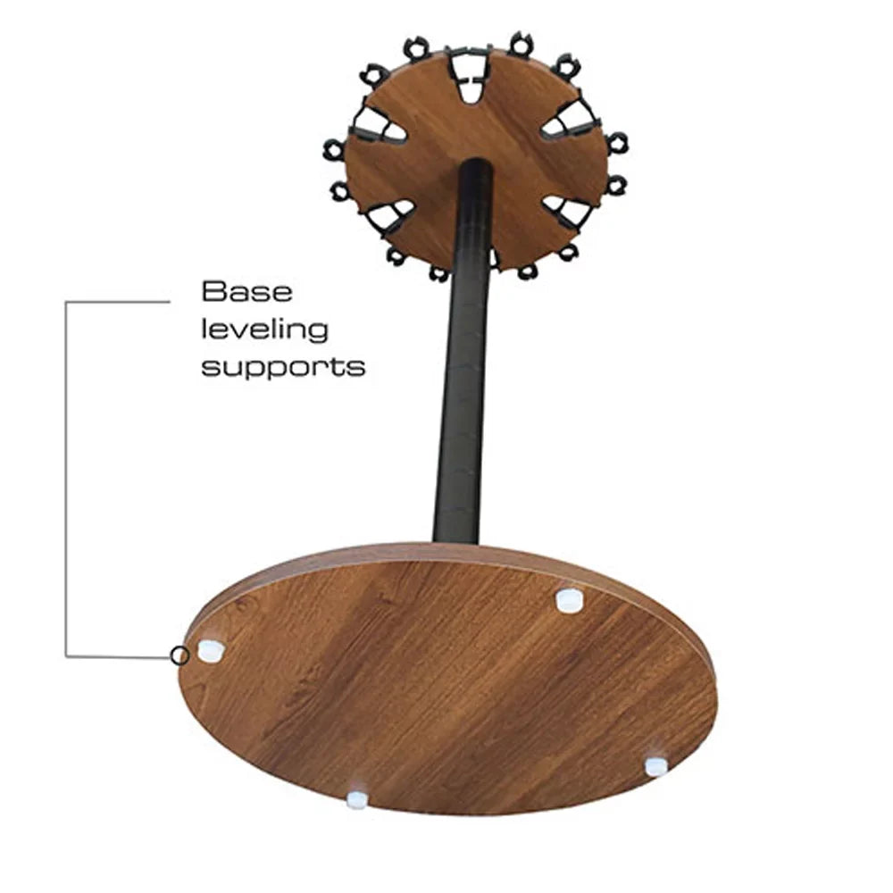 Rush Creek Creations 38-4056 Walnut 24 Fishing Rod Rack With Extension Post