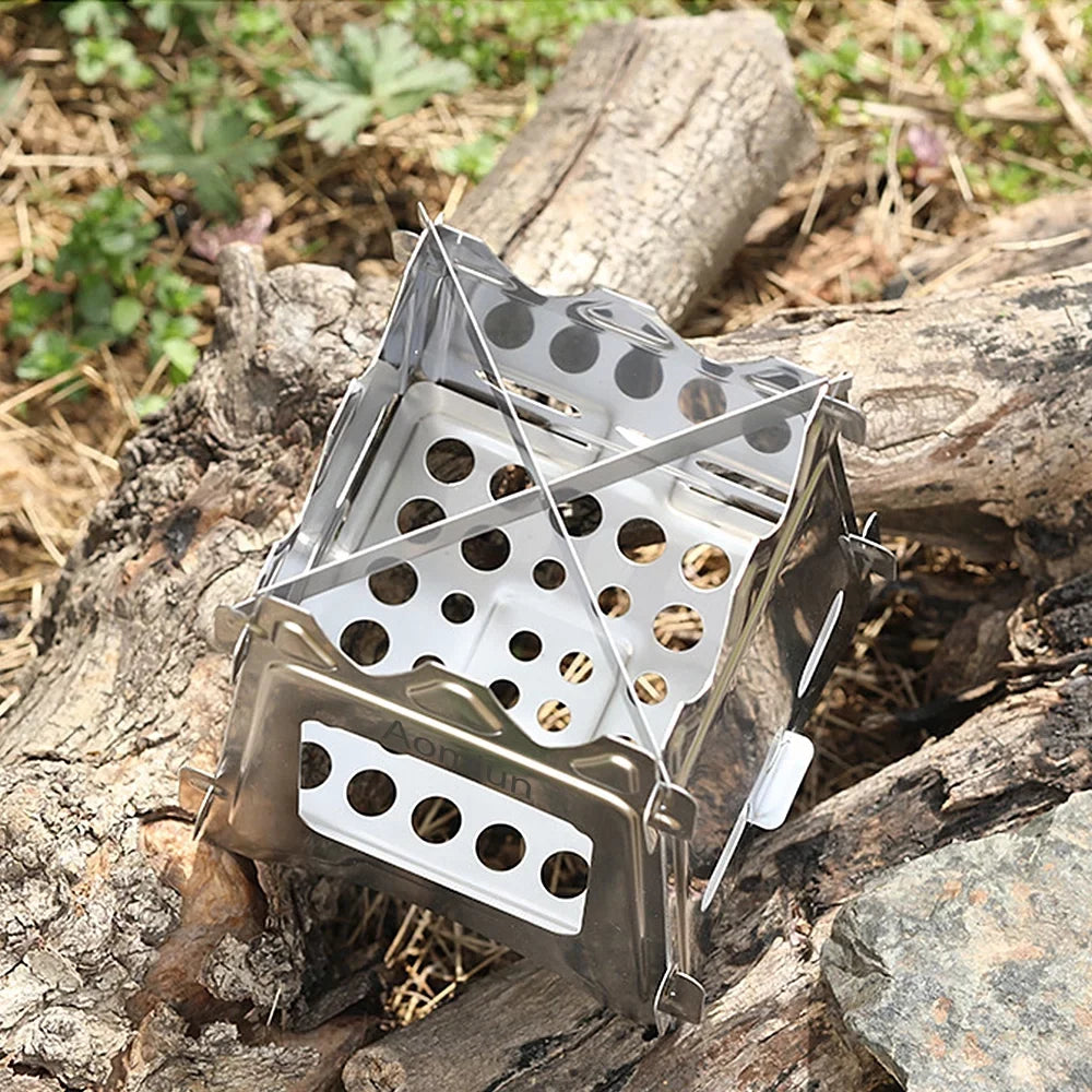Aomiun Compact Folding Wood For Outdoor Camping Cooking Picnic