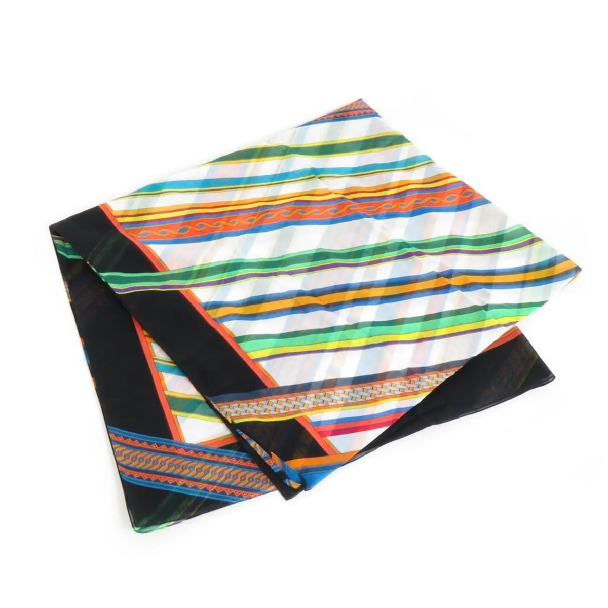 Used Hermes Shawl Scarf Muffler Cotton Multicolor Women'S (Good)