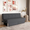 Fabric with and Serta Windsor Storage Power, Gray Futon
