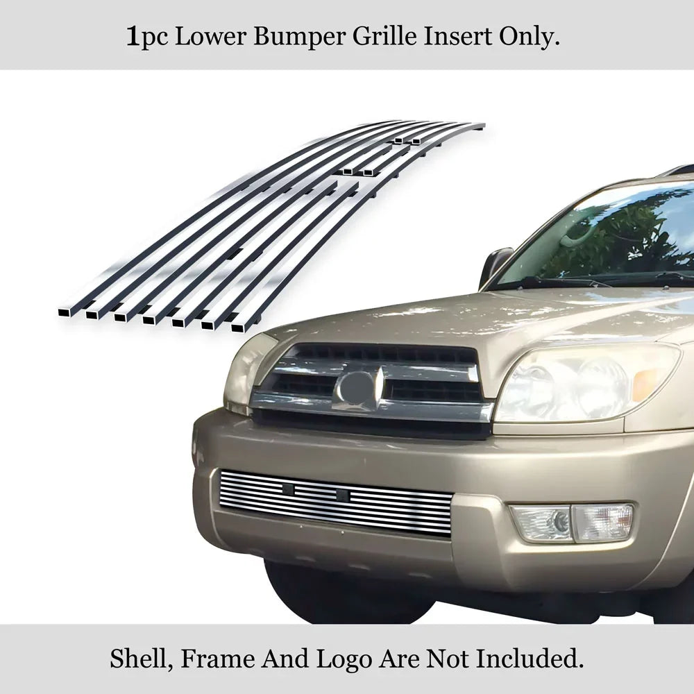 Aps Premium Stainless Steel Chrome 8X6 Billet Grille Compatible With Toyota 4Runner 2003-2005 Lower Bumper N19-S52456T
