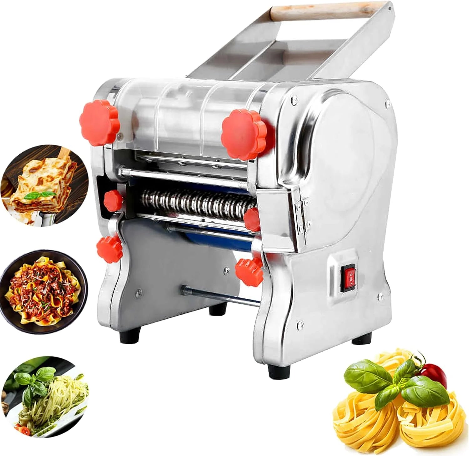 Maszyna Do Makaronu, Automatyczna Maszyna Do Makaronu, Wytrzymała Prasa Do Makaronu, Maszyna Do Makaronu Ze Stali Nierdzewnej 550 W/750 W,Rollerwidth2