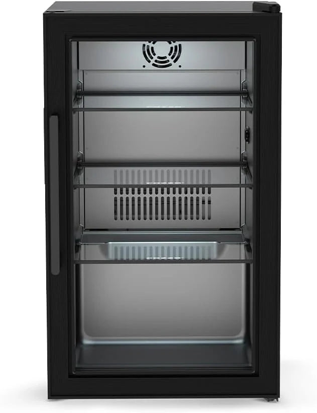 Cozze® Elements Lodówka Do Kuchni Outdoor 63 L – Chłodziarka Na Napoje Z Drzwiami Ze Szkła Hartowanego, Led, Wyświetlacz Cyfrowy, 3 Regulowane Półki –