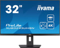 Iiyama Prolite Xub3293Uhsn-B5 80 Cm 31,5" Ips Led Monitor 4K Uhd Hdmi Dp Usb3.0 Usb-C 65 W Lan Przełącznik Kvm Slim-Line Regulacja Wysokości, Czarny