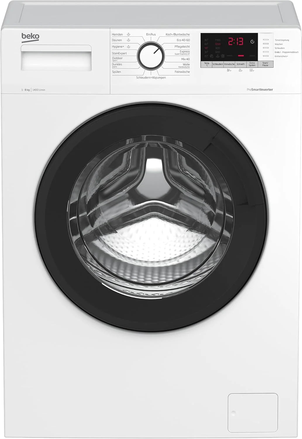 Beko Wlm81434Npsa Pralka Wolnostojąca, W Pełni Automatyczna, 8 Kg, Steamcure, Funkcja Uzupełniania Addxtra, Wybór Wirowania 1400 Obr./Min, Higiena + N