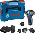 Bosch Professional System 12V: Akumulatorowa Wiertarko-Wkrętarka Gsr 12V-35 Fc (2 Akumulatory Gba 12V 3.0Ah, Szybka Ładowarka Gal 12V-40, 4 Wymienne U