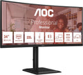 Aoc Wqhd Cu34E4Cv 34-Calowy Monitor, 120 Hz, Va, 4 Ms, Synchronizacja Adaptacyjna, Hdr Ready/Hdr10, Regulacja Wysokości, Głośniki (3440 X 1440, 2 Port